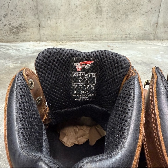 Red Wing Leather Metguard Work Boots Industrial Safety Toe - Picture 9 of 10